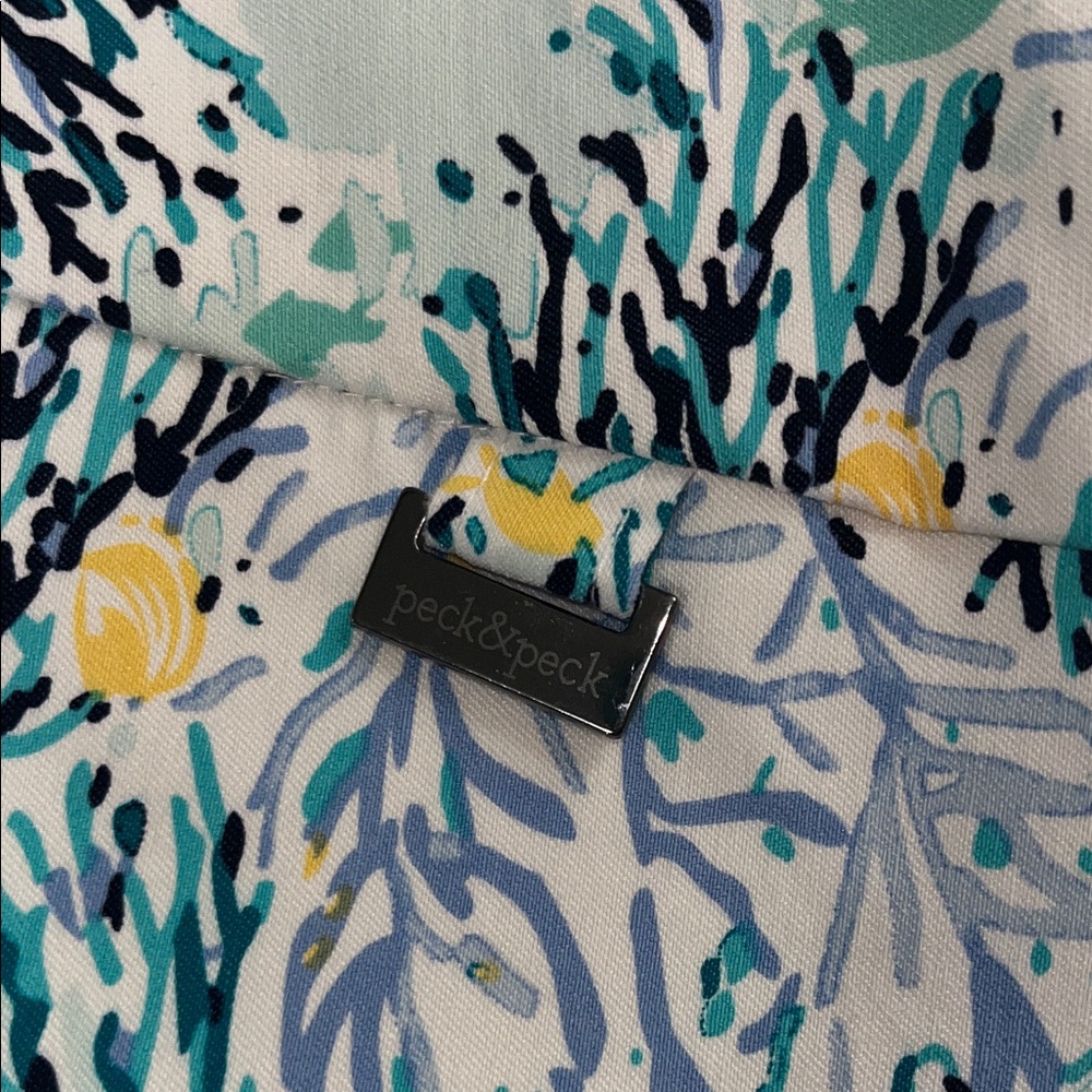 Peck & Peck Blue and Green Seaweed Abstract Pants size 10 - Picture 7 of 10
